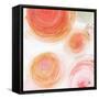 Orange Contempo Light Circles-Kat Papa-Framed Stretched Canvas