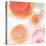 Orange Contempo Light Circles-Kat Papa-Stretched Canvas