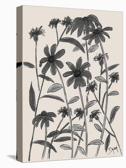 Orange Corn Flower-Beverly Dyer-Stretched Canvas