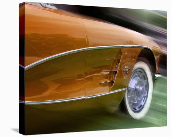 Orange Corvette-Richard James-Stretched Canvas