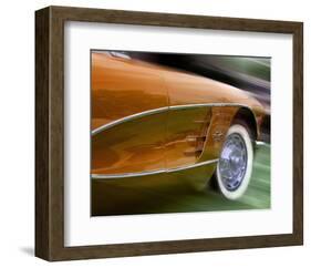 Orange Corvette-Richard James-Framed Art Print