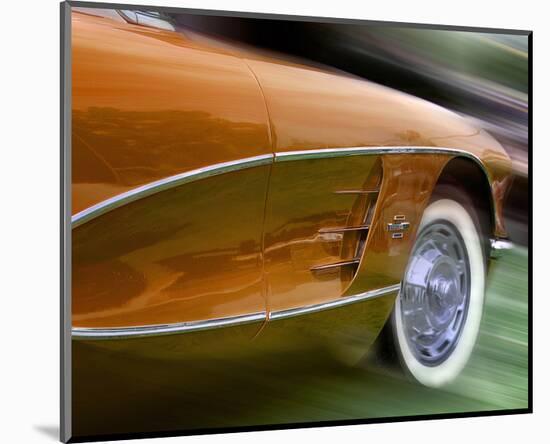 Orange Corvette-Richard James-Mounted Art Print