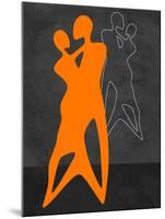 Orange Couple Dancing-Felix Podgurski-Mounted Art Print