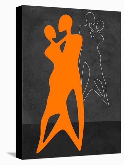 Orange Couple Dancing-Felix Podgurski-Stretched Canvas