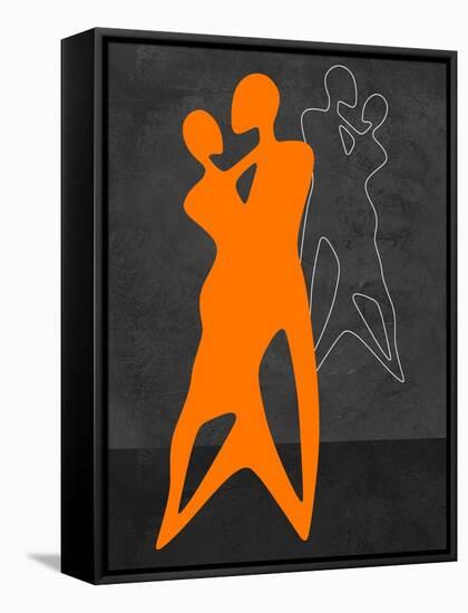 Orange Couple Dancing-Felix Podgurski-Framed Stretched Canvas