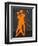 Orange Couple Dancing-Felix Podgurski-Framed Art Print