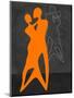 Orange Couple Dancing-Felix Podgurski-Mounted Art Print