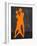 Orange Couple Dancing-Felix Podgurski-Framed Art Print
