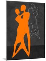 Orange Couple Dancing-Felix Podgurski-Mounted Art Print