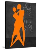 Orange Couple Dancing-Felix Podgurski-Stretched Canvas