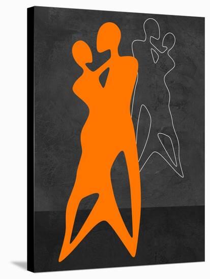 Orange Couple Dancing-Felix Podgurski-Stretched Canvas