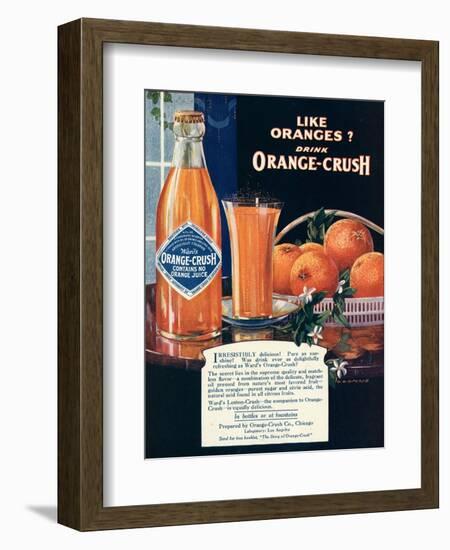 Orange-Crush, Oranges, USA, 1920-null-Framed Giclee Print