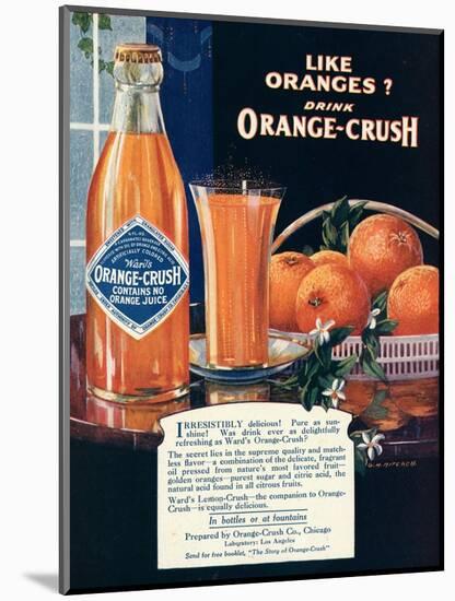 Orange-Crush, Oranges, USA, 1920-null-Mounted Giclee Print