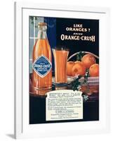 Orange-Crush, Oranges, USA, 1920-null-Framed Giclee Print