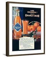 Orange-Crush, Oranges, USA, 1920-null-Framed Giclee Print