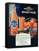 Orange-Crush, Oranges, USA, 1920-null-Framed Stretched Canvas