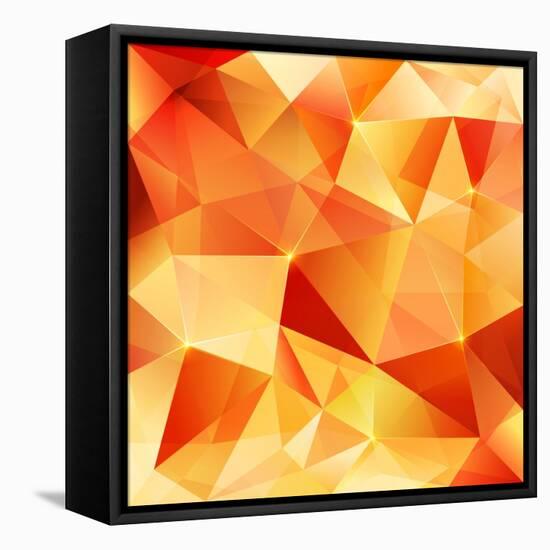 Orange Crystal Vector Abstract Pattern-art_of_sun-Framed Stretched Canvas