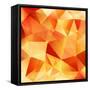 Orange Crystal Vector Abstract Pattern-art_of_sun-Framed Stretched Canvas