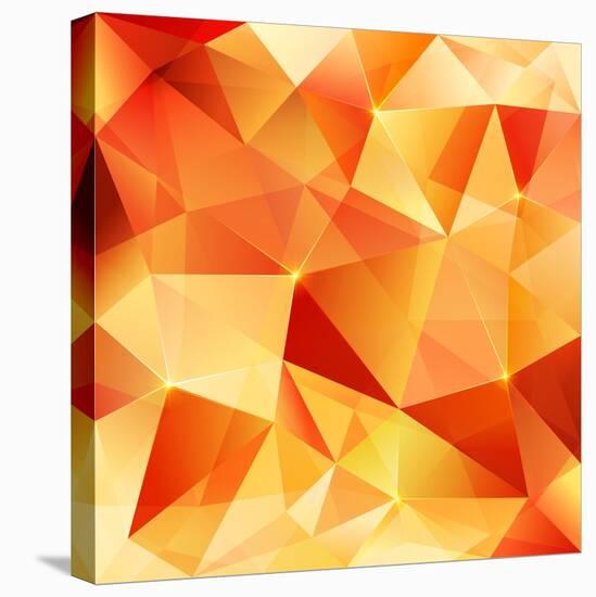 Orange Crystal Vector Abstract Pattern-art_of_sun-Stretched Canvas