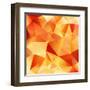 Orange Crystal Vector Abstract Pattern-art_of_sun-Framed Art Print