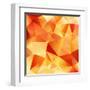 Orange Crystal Vector Abstract Pattern-art_of_sun-Framed Art Print