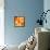 Orange Crystal Vector Abstract Pattern-art_of_sun-Framed Stretched Canvas displayed on a wall