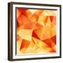 Orange Crystal Vector Abstract Pattern-art_of_sun-Framed Art Print