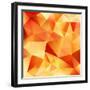 Orange Crystal Vector Abstract Pattern-art_of_sun-Framed Art Print