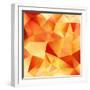 Orange Crystal Vector Abstract Pattern-art_of_sun-Framed Art Print