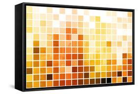 Orange Cubic Professional Abstract Background-kentoh-Framed Stretched Canvas