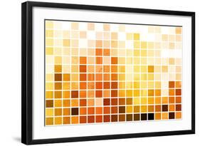 Orange Cubic Professional Abstract Background-kentoh-Framed Art Print