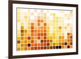 Orange Cubic Professional Abstract Background-kentoh-Framed Art Print