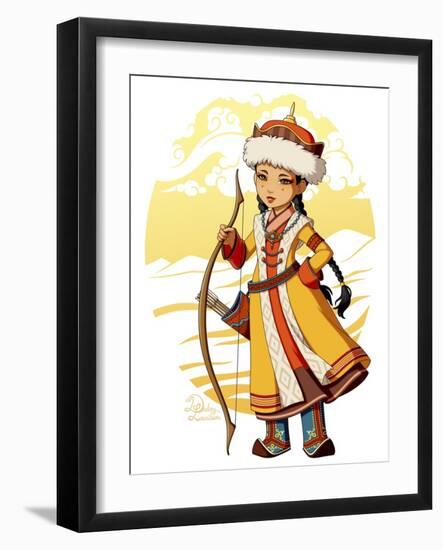 Orange Desert-Dalliann-Framed Giclee Print