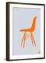 Orange Eames Chair-NaxArt-Framed Art Print