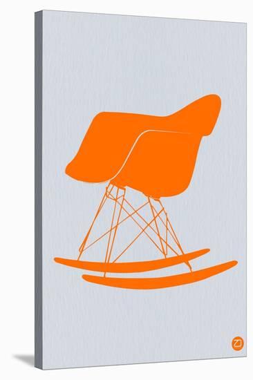 Orange Eames Rocking Chair-NaxArt-Stretched Canvas