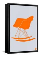 Orange Eames Rocking Chair-NaxArt-Framed Stretched Canvas