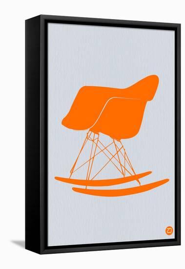 Orange Eames Rocking Chair-NaxArt-Framed Stretched Canvas