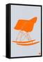 Orange Eames Rocking Chair-NaxArt-Framed Stretched Canvas