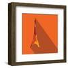 Orange Eiffel Tower Graphic-null-Framed Art Print