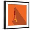 Orange Eiffel Tower Graphic-null-Framed Art Print