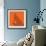 Orange Eiffel Tower Graphic-null-Framed Art Print displayed on a wall