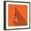 Orange Eiffel Tower Graphic-null-Framed Art Print