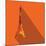 Orange Eiffel Tower Graphic-null-Mounted Art Print
