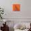 Orange Eiffel Tower Graphic-null-Stretched Canvas displayed on a wall