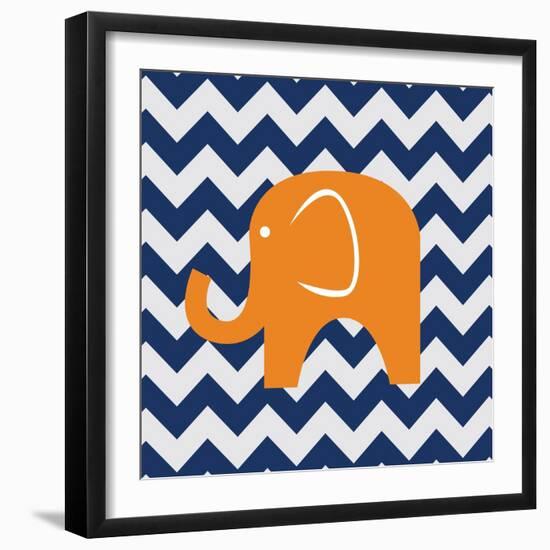 Orange Elephant-N. Harbick-Framed Art Print