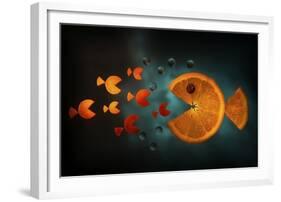 Orange Fish-Aida Ianeva-Framed Giclee Print