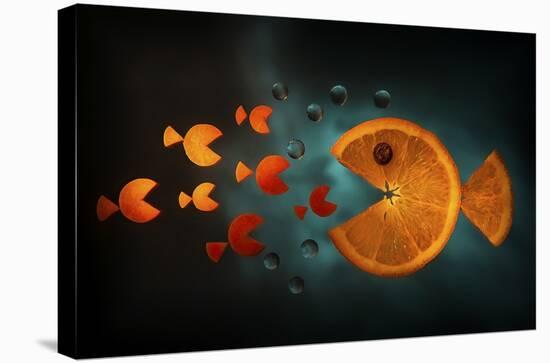 Orange Fish-Aida Ianeva-Stretched Canvas