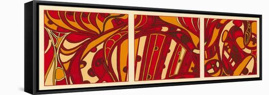 Orange Fission I-Tina Kafantaris-Framed Stretched Canvas