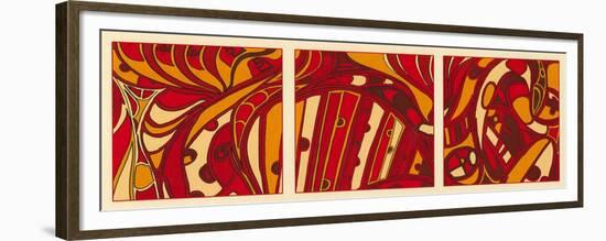 Orange Fission I-Tina Kafantaris-Framed Premium Giclee Print