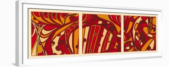 Orange Fission I-Tina Kafantaris-Framed Premium Giclee Print